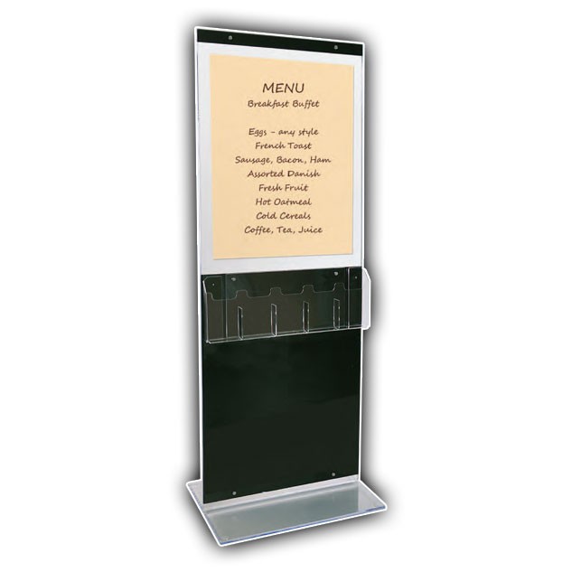 Double-Sided Poster Display with Optional Brochure Attachment