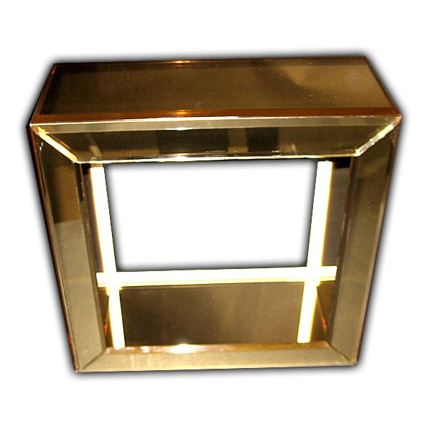 Gold Mirror Acrylic Riser with Beveled Edges