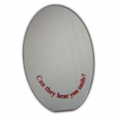Oval Mirror with Screen Printing